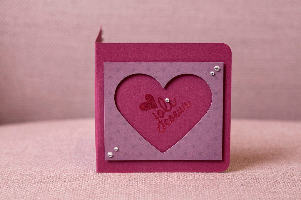 Carte St Valentin coeur en pop up