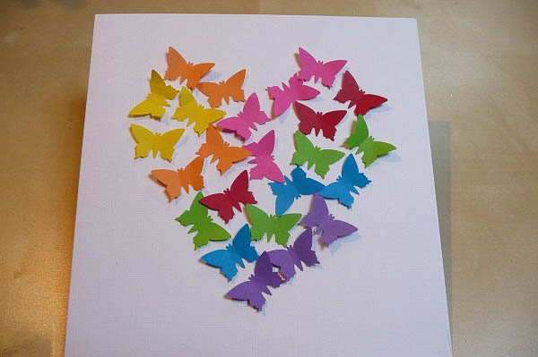 Carte papillons en coeur 1