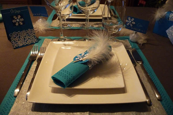 Déco de Table turquoise