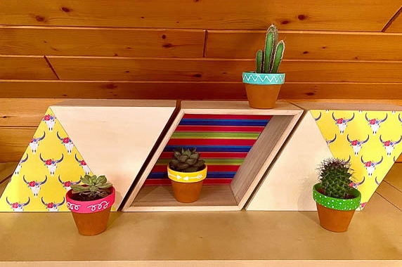 Petits pots de cactus aux allures mexicaines