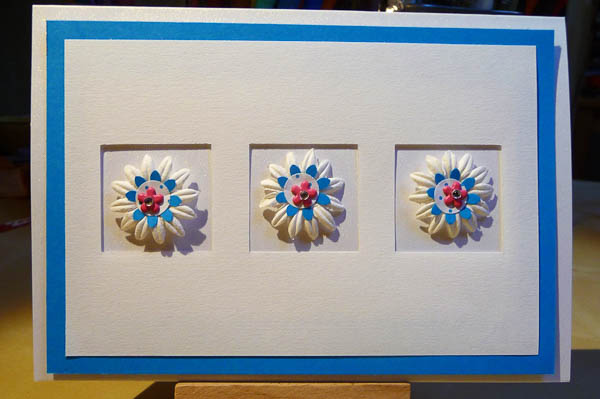 carte 3 fleurs turquoise